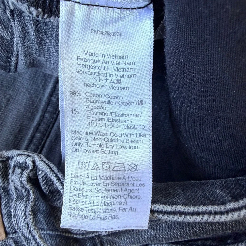 Madewell Womens Curvy Perfect Vintage Straight Jeans‎ Raw Hem Size 29 Gray Wash